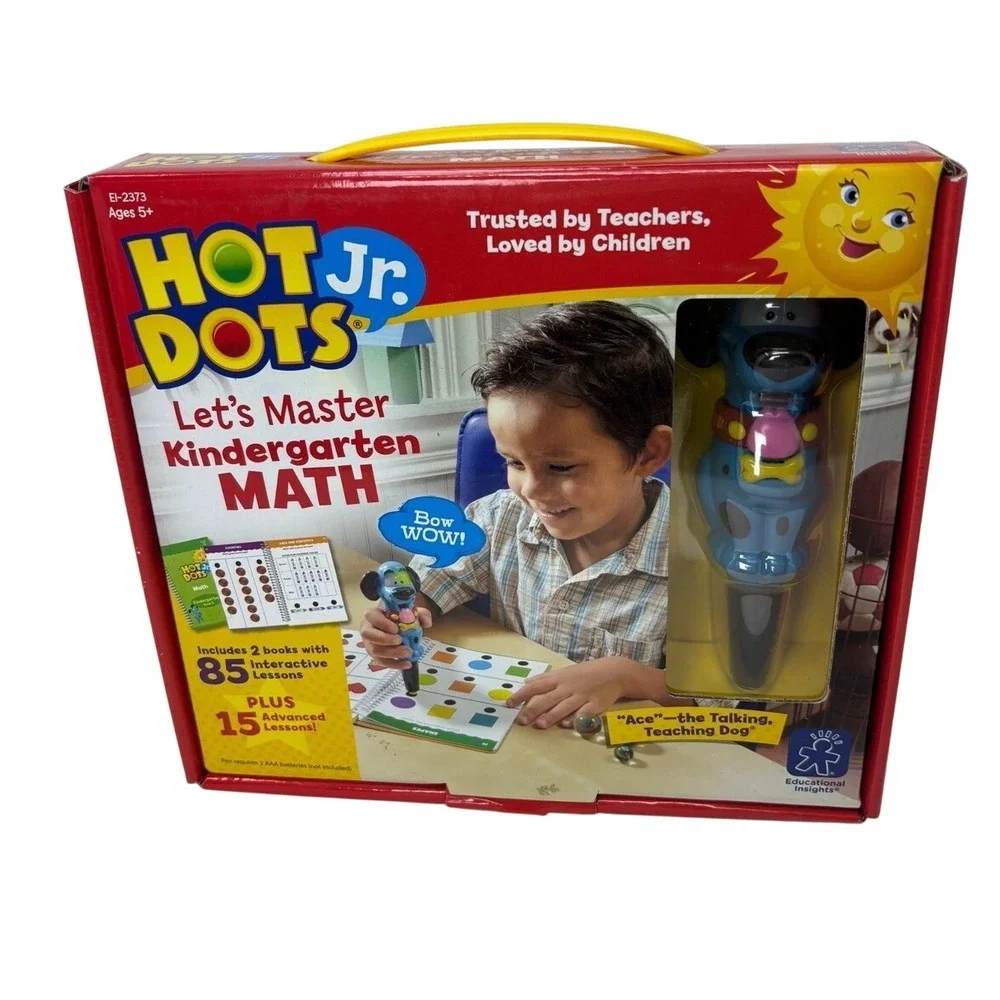 Educational Insights Hot Dots Jr Let's Master‎ Kindergarten Math Ace Pen & Books